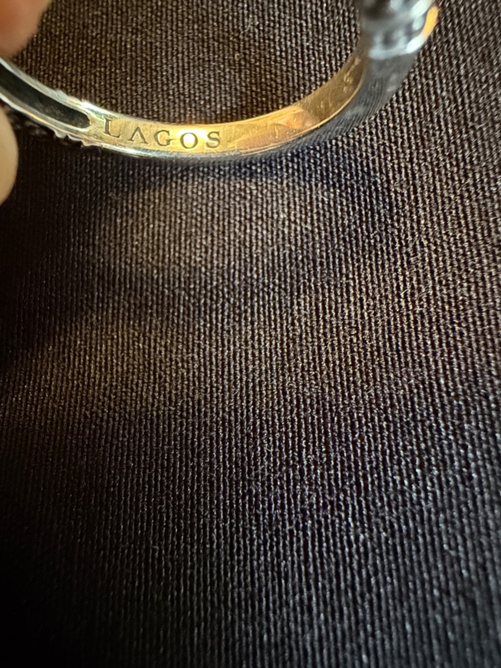 Lagos Signature Caviar Beaded Stacking Ring. Size 7 - Picture 2 of 7